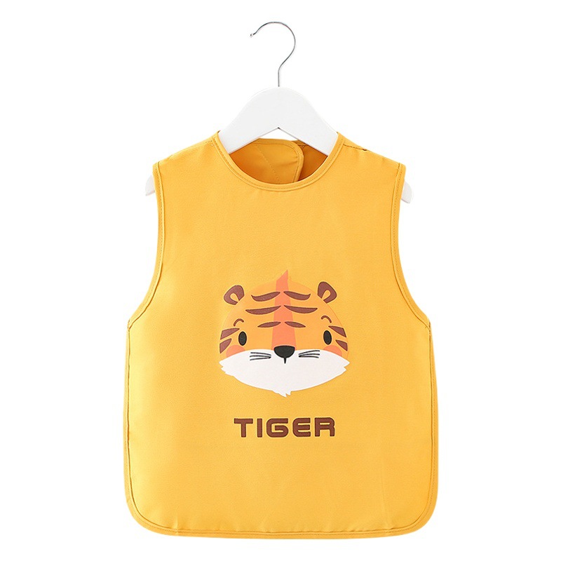 Children's Waterproof and Stain-Resistant Sleeveless Apron for Eating, Baby Spring and Summer Protective Clothing, Infant Bib