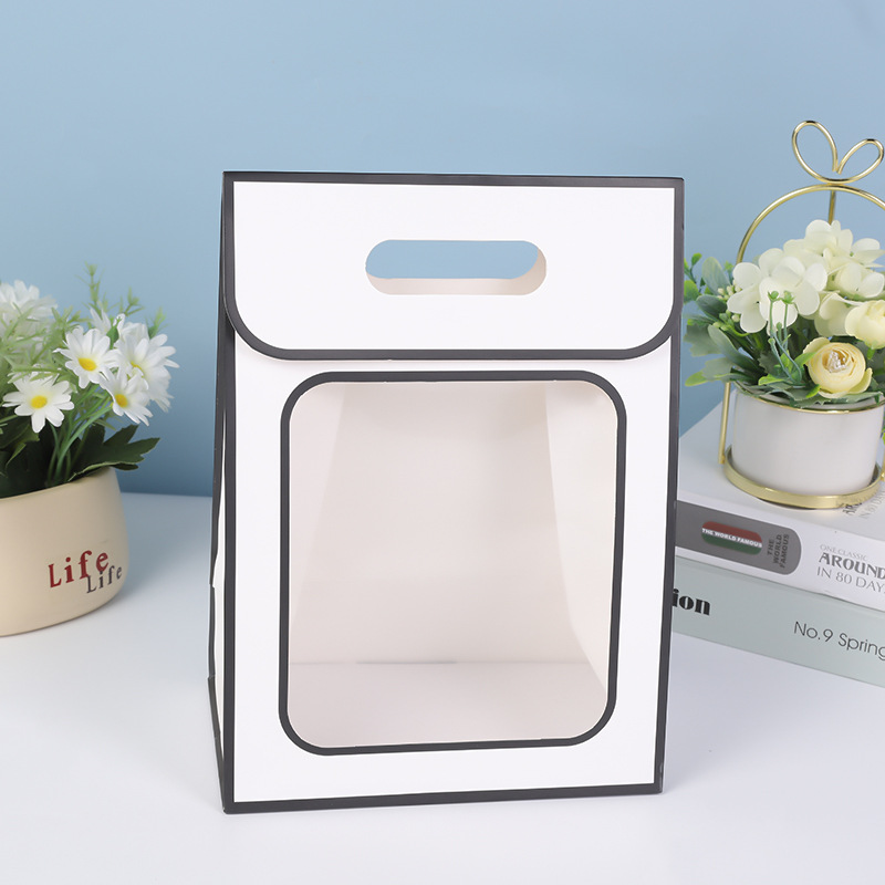 흰색 배경에 검은 프레임; 25*15*35; 흰색 판지