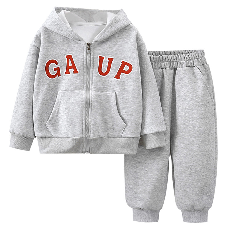 Trajes de vestir para niños otoño nuevos cardigans para niños 2025 con cremallera trajes deportivos encapuchados para niños image 6