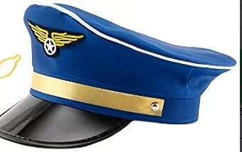 Gorro de Capitán de Piloto de Poliéster para Halloween y Disfraces image 10