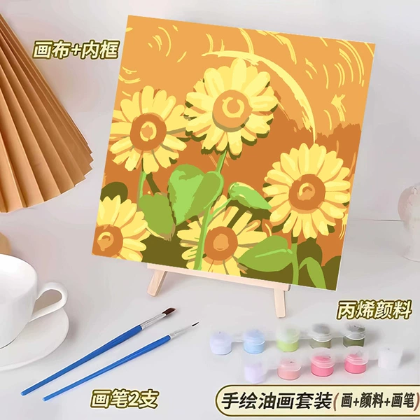 Intense color oil painting 120 (free brush + paint)