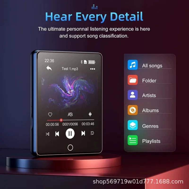 Small player for elementary school students, (Cross-border trading), wholesale, 2.8inch, MP3, bluetooth, MP4