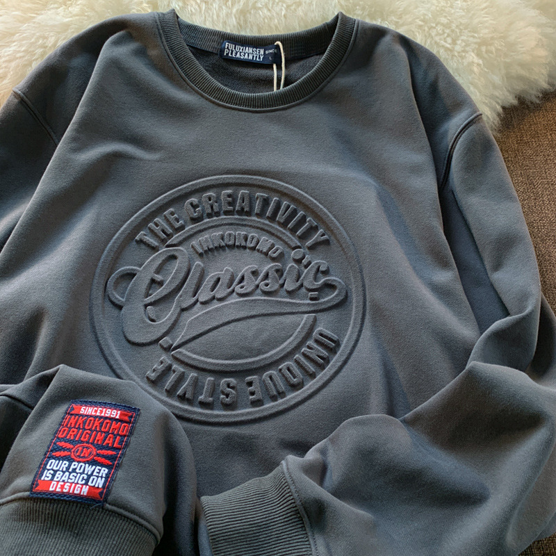 Demi-season three dimensional sweatshirt for men and women