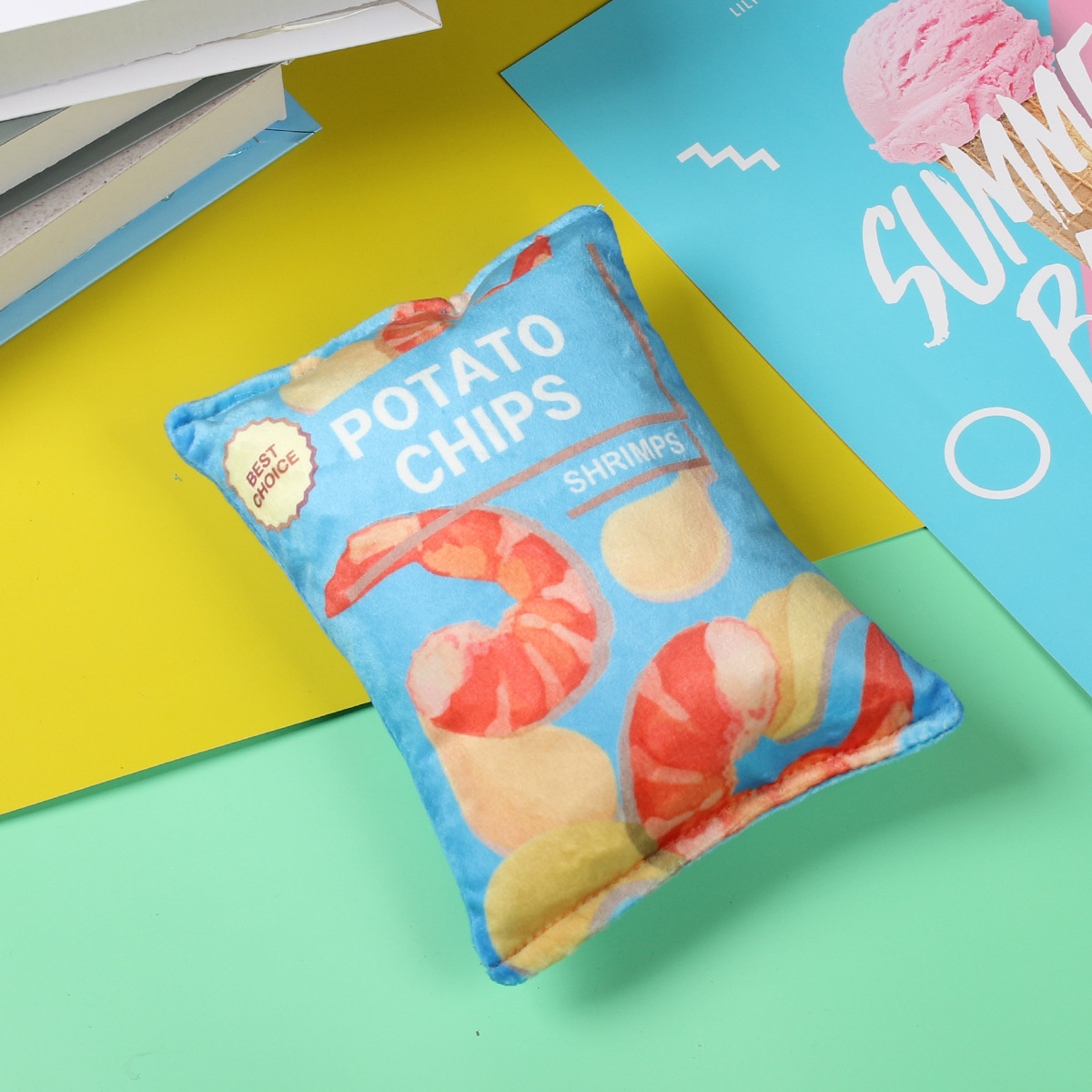 Juguetes de papel de peluche para perros de mascotas peluche para perros pequeños juguetes de patatas fritas para perros