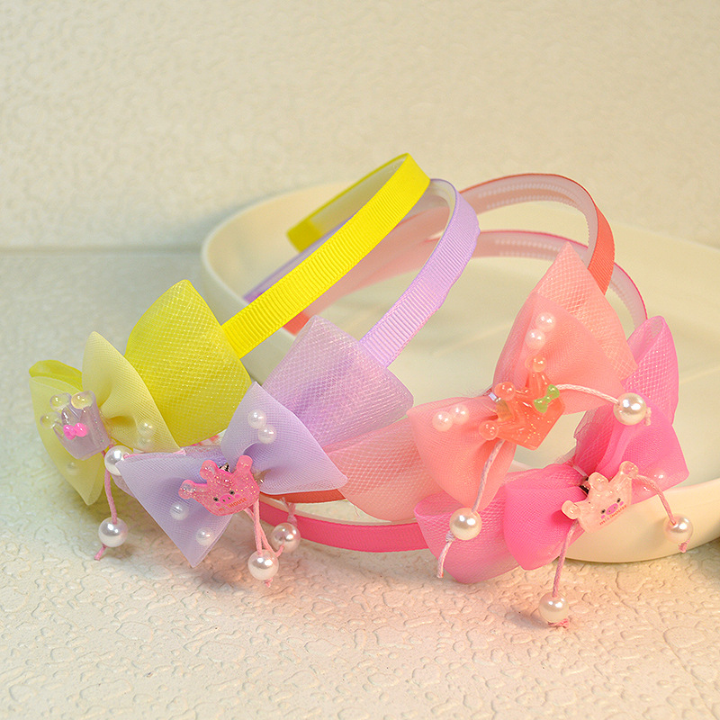 儿童发饰韩国新款头扣女童可爱公主甜美蕾丝发箍小女孩带齿头箍|ru