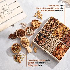 ナッツギフトバスケット再利用可能な木箱グルメスナック食品箱