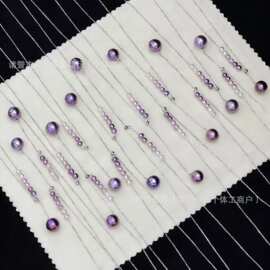 天然淡水珍珠项链4-5mm&10-11mm正圆基本无暇炫紫人鱼泪925银梦幻
