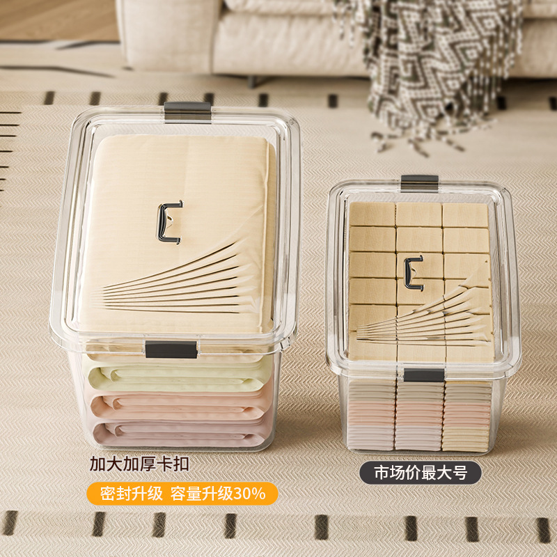 収納ボックス蓋付き家庭用衣類玩具スナック本手提げ収納ボックス大容量プラスチック整理ボックス卸売り|undefined