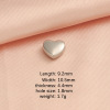 Small accessory stainless steel heart-shaped heart shaped, beads handmade, mirror effect