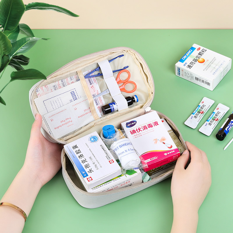 Bolsa portátil para guardar medicamentos, botiquín de primeros auxilios, caja de medicamentos, kit de salud escolar para prevención de epidemias, almacenamiento de viaje