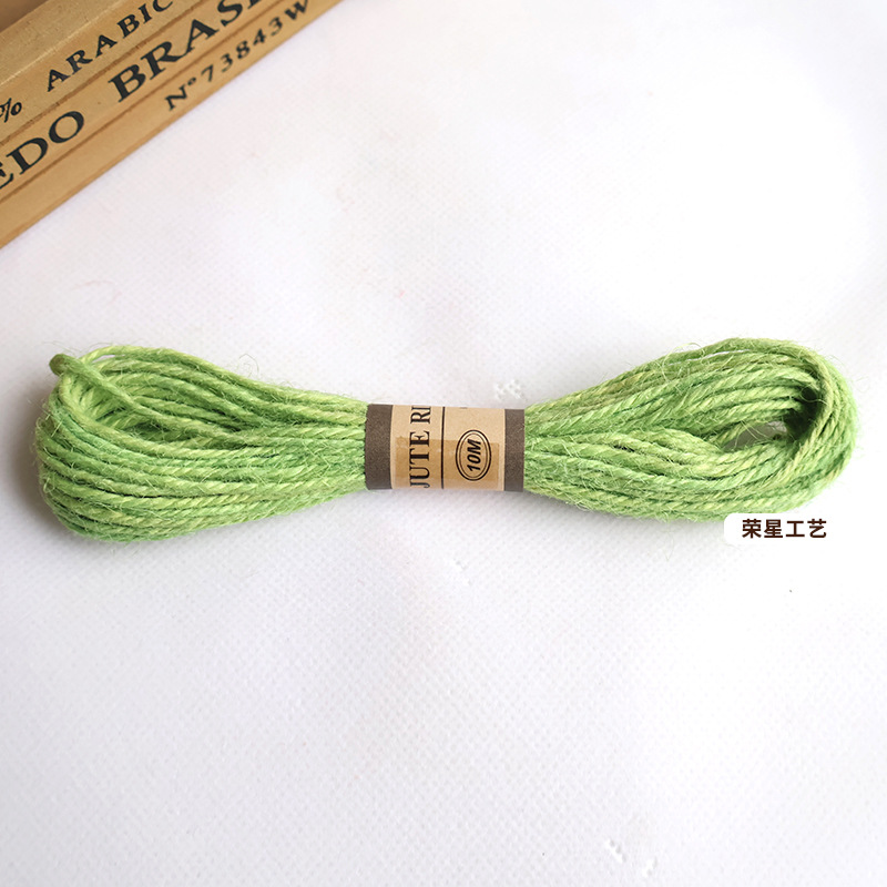 Cuerda de cáñamo de color 10 m foto pared cuerda especial DIY cuerda de cáñamo tejida a mano botella de vidrio vinculante cuerda decorativa