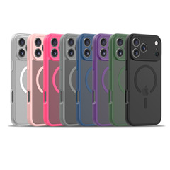 适用iPhone17Promax磁吸手机壳苹果16保护套s25+防摔磨砂精孔case