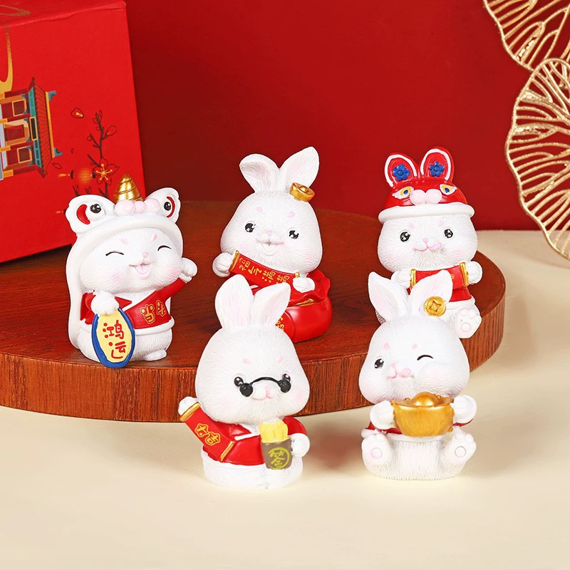 Table creative cartoon resin decor, rabbit, Birthday gift