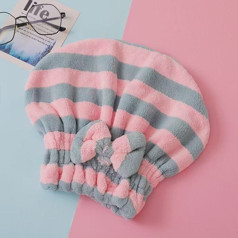 Cabello seco gorro de princesa fuerte absorción bolsa de agua toallitas de cabello largo sombrero de baño de cabello seco rápido grueso toallas de cabello seco lindas toallas de limpieza