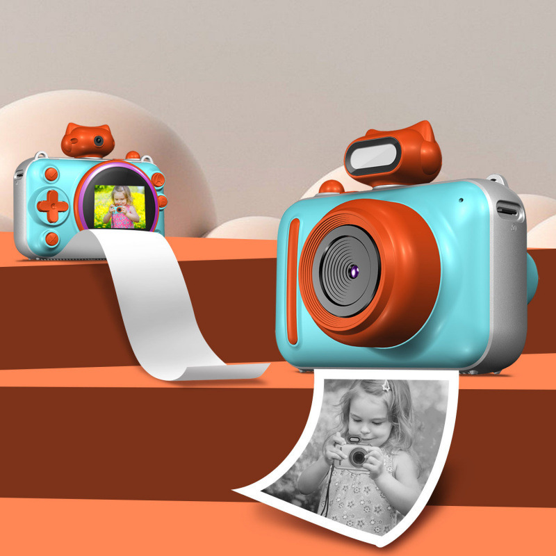 Cross-border 1080P dual lens instant printing digital children's camera thermal printing small SLR photography