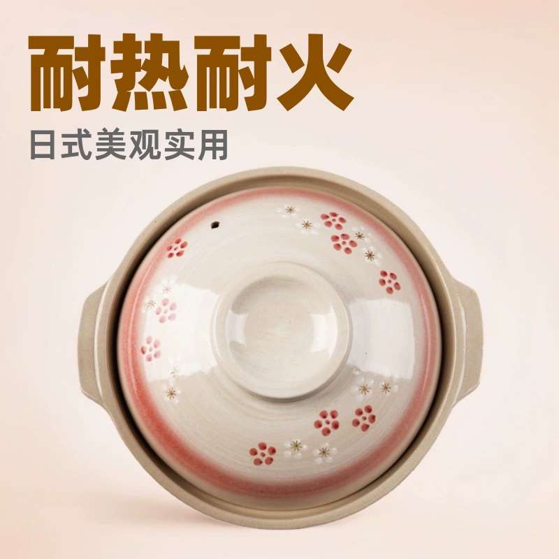 Набор керамической посуды в японском стиле с крышкой, рисовая лапша, тушеная курица, керамический подарочный суп на открытом огне и кастрюля для тушения.