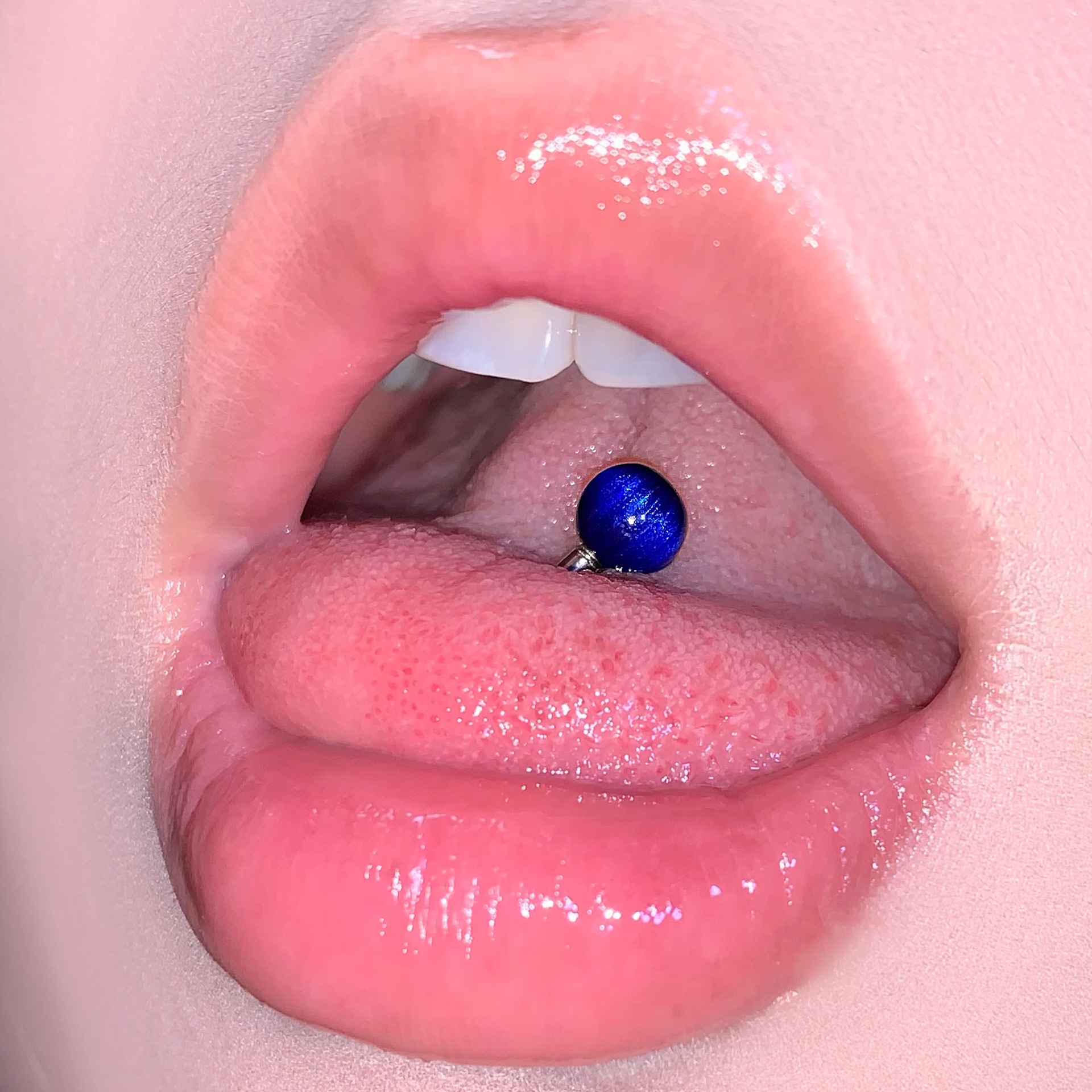 Retro Gradient Acrylic Tongue Nail Steel Titanium External Thread Tongue Barbell Hot Girl European American Punk Jewelry Multi-Color Optional detail image 8