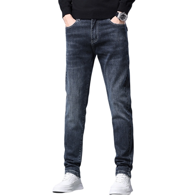 Contador de calidad casual jeans hombres moda simple juventud pantalones Nuevo estiramiento cómodo rectos