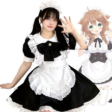 原创日系可爱洛丽塔兔女郎cosplay黑白色女佣女仆装lolita连衣裙