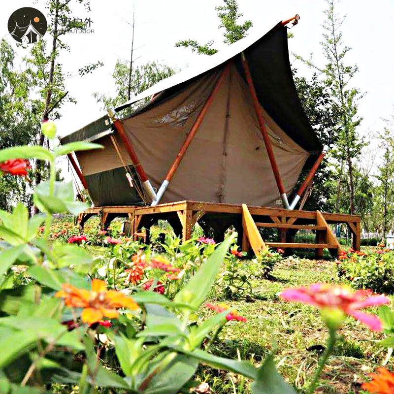 Muye camping al aire libre de lujo B & B Hotel tienda de madera Polo camping vacaciones luz lujo francés tienda Hotel