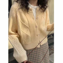 毛衣开衫女2023秋季新款女装外穿韩版慵懒洋气百搭针织外套女潮