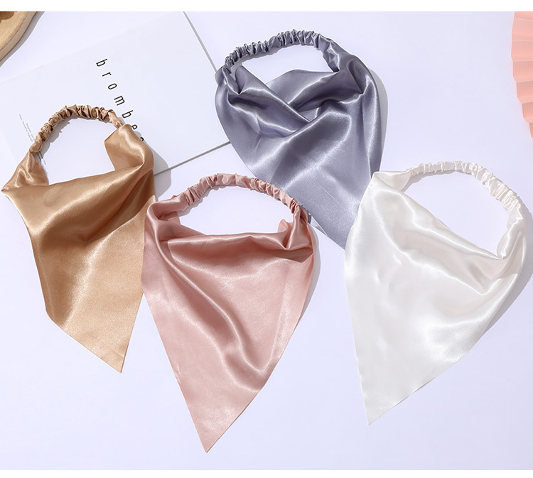 Fashion Solid Color Elastic Triangle Scarf Hair Accessories Wholesale display picture 7