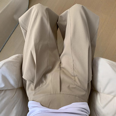 卡其色美式西装裤女夏季2025新款设计感小众高腰宽松直筒阔腿长裤