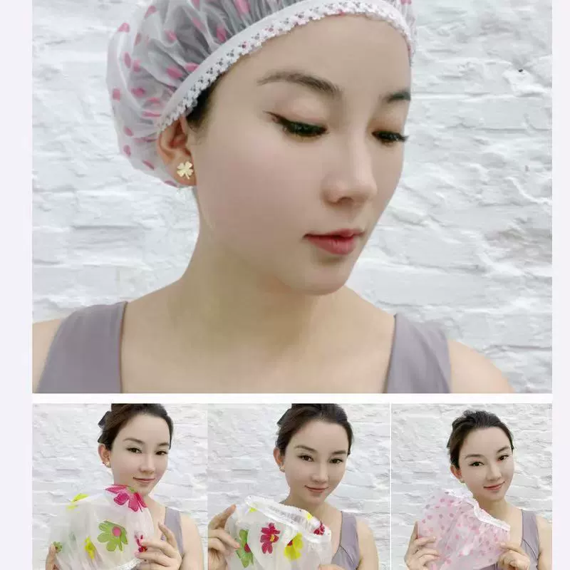 Оптовая продажа 	 Новая экологичная водонепроницаемая шапочка для душа 3-в-1, кухонная шапочка, маслостойкая шапочка, защита для волос