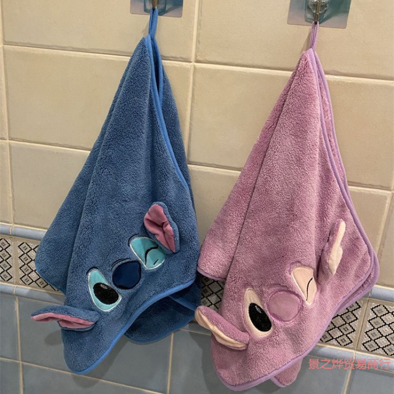 New High-End Stitch Towel Cartoon Cute Couple Soft Super Absorbent Face Towel for Home Students
