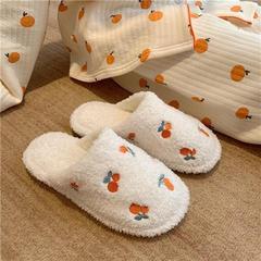 Winter cotton slippers cute thick soles warm hair student slippers for girls home fuzzy girls parent-child anti-slip couple