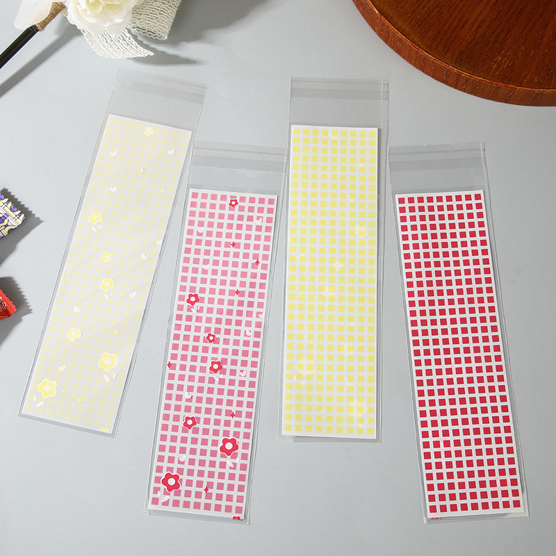 Ins Style Grid Self-Adhesive Bags, Long Strip Packaging Bags, Opp Long Strip Self-Adhesive Bags, 100 Pieces of Long Strip Packaging Bags for Pen Refills Ins Style Grid Self-Adhesive Bags, Long Strip Packaging Bags, Opp Long Strip Self-Adhesive Bags, 100 Pieces of Long Strip Packaging Bags for Pen Refills
