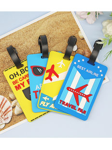 Luggage tag PVC, handheld suitcase, card holder, backpack accessory, custom-made