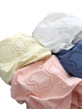 夏季2025年新款韩版小熊凹凸卡通奶黄色chic学院少女风短袖女T恤