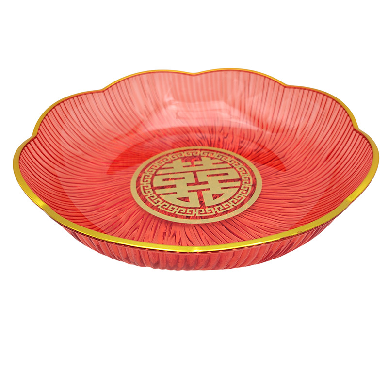 L6136 8967 platos de fruta festivales nuevos artículos de boda platos de fruta chinos platos de dulces festivos 10 yuanes tienda 9.9 image 5
