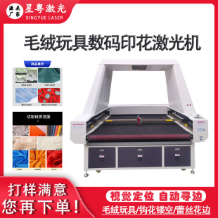 Panoramic positioning digital printing cutting machine automatic feeding plush toy clothing fabric laser cutting machine