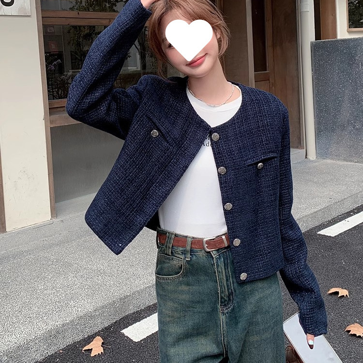 韩版时尚气质短款小香风外套女2025年春秋季新款宽松显瘦时髦上衣|undefined