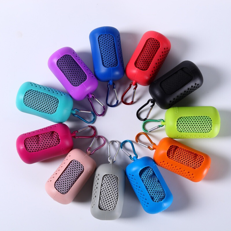 Foreign Trade Creative Portable Mini Silicone Set Cold Towel Outdoor Cooling Towel Quick-Drying Fitness Towel