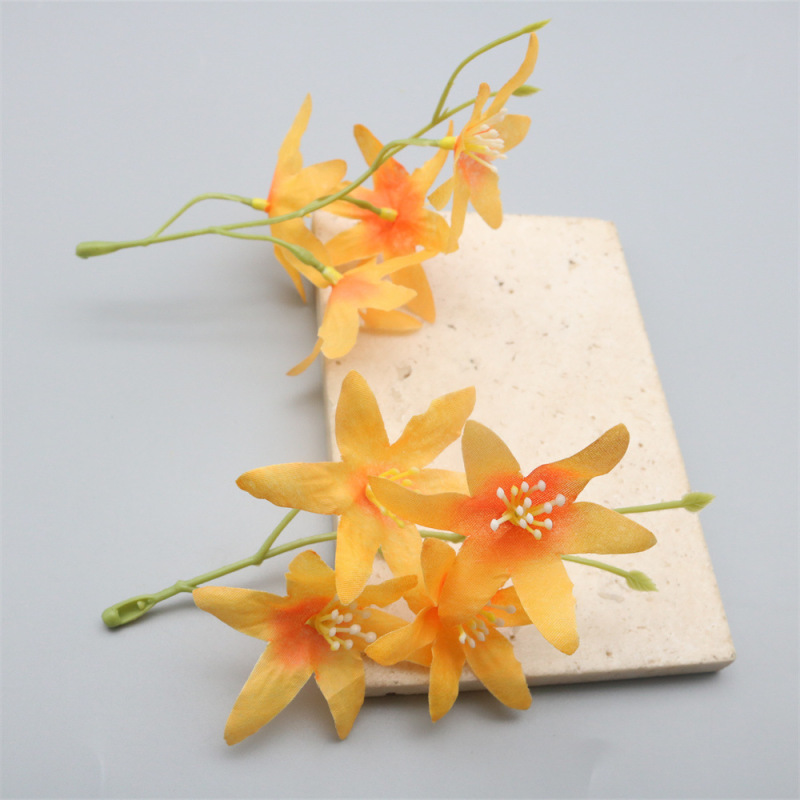 仿真文小兰花花束假花 diy手工簪花古风头饰材料拍摄跳舞家居装饰|undefined