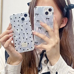 夏日新款羽紗IMD手機殼適用iPhone13全包防摔15Promax少女心12/11