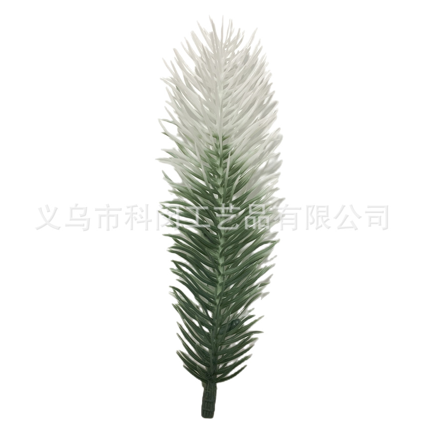 Fuente de fábrica aguja de pino de simulación aguja de pino de dos colores decoración de árbol de Navidad accesorios de guirnalda aguja de pino blanco material suave de alta calidad image 3