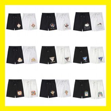 跨境卡萨布兰卡批发夏季新款潮流卡通印花时尚情侣款休闲宽松短裤