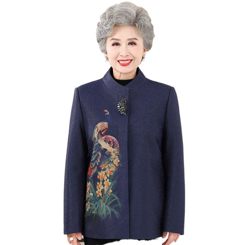 中老年人秋冬装外套女喜庆奶奶春秋款唐装上衣70岁80妈妈婚宴衣服|undefined