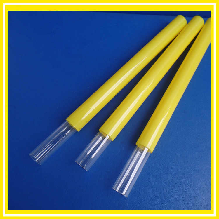 电线套管阻燃pvc黄色塑料管pc玩具用管高透明pvc材质儿童擀面杖