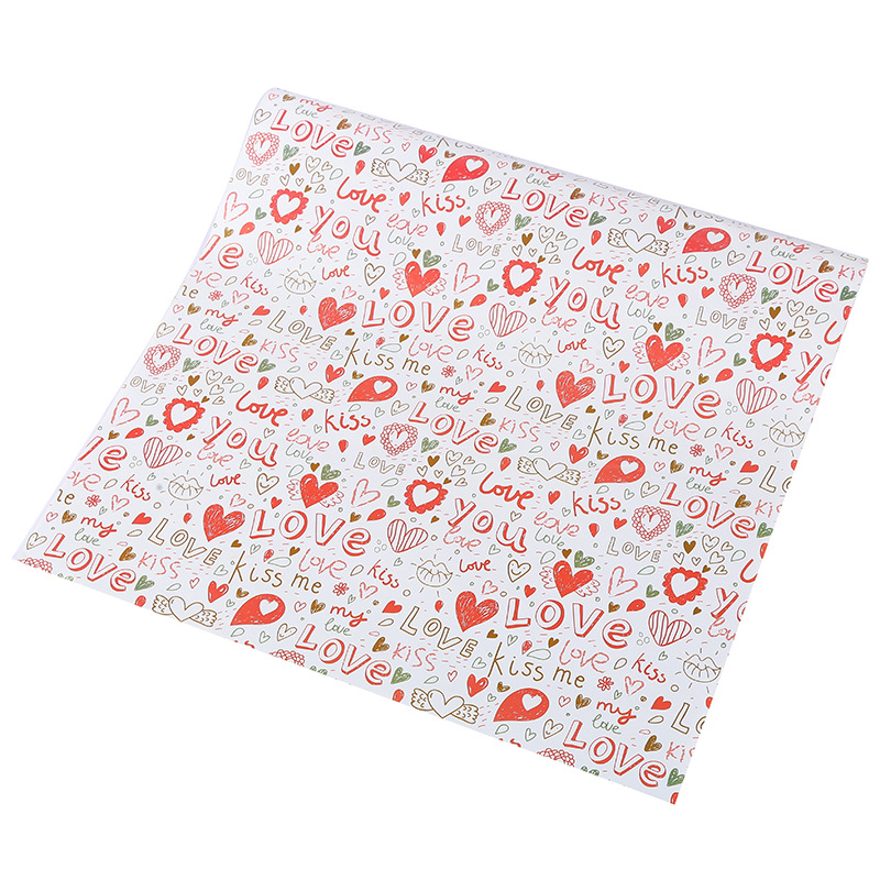 Papel de regalo para comercio exterior transfronterizo, papel de embalaje impreso para días festivos, San Valentín, Año Nuevo, venta al por mayor, estilo pintado a mano