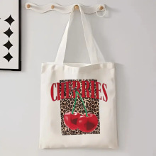 外贸跨境男女节日新年帆布包学生便携收纳手提包购物旅行单肩包