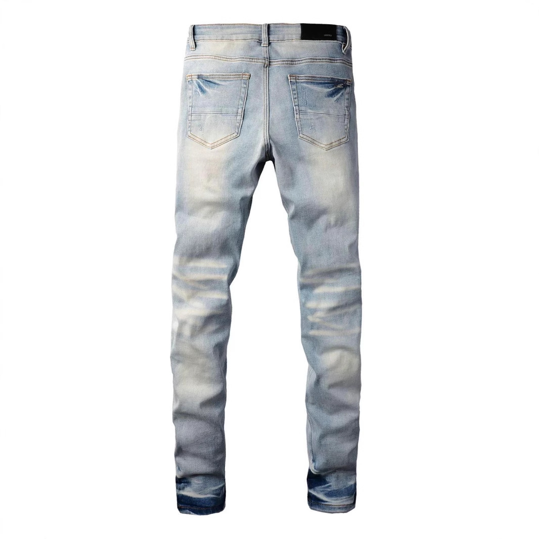 Hip Hop Trendy Ripped Skinny Jeans American Street Style Popular In Europe And America Perfect For A Niche Market Look 2026 Men's Denim_mkmklike.com