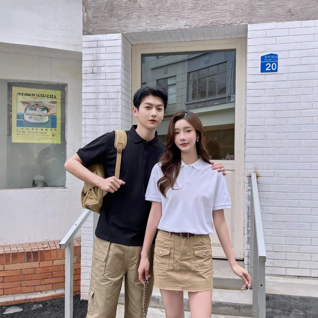 Camiseta Polo de Verano 2026 para Hombre, Camiseta de Manga Corta Holgada, Cuello Transpirable, Antiarrugas, Color Puro, Top Fino de Media Manga