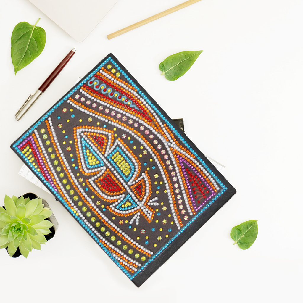 Transfronterizos mejores ventas de pintura de diamante perimetral puntuación de perforación manual bordado A5 cuaderno de cuadernos de pintura de diamante fábrica al por mayor