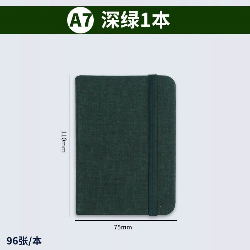 Portable Pocket Notebook A6/A7, Elastic Band Closure, Multi-Color Covers