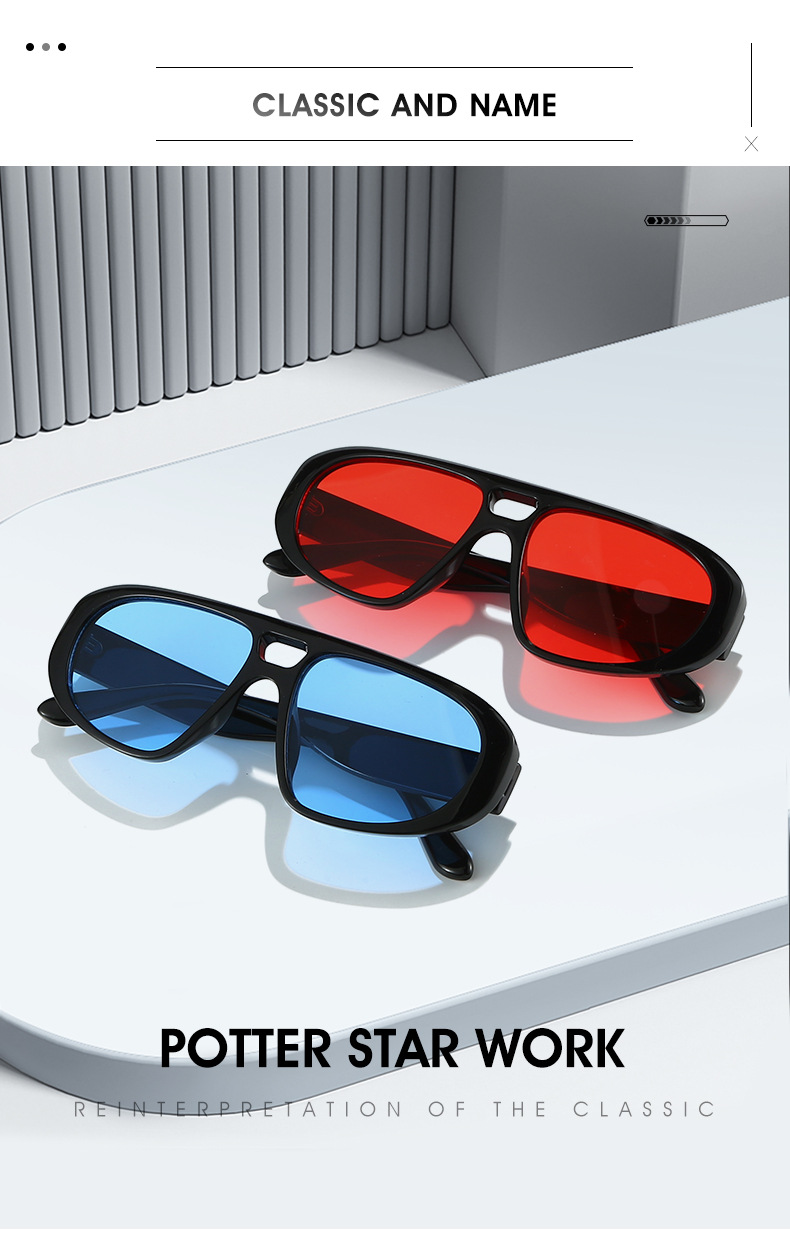 Trendy Aviator Toad Frame Sunglasses Retro High End Large Frame Anti Ultraviolet Sunglasses_voghion.com